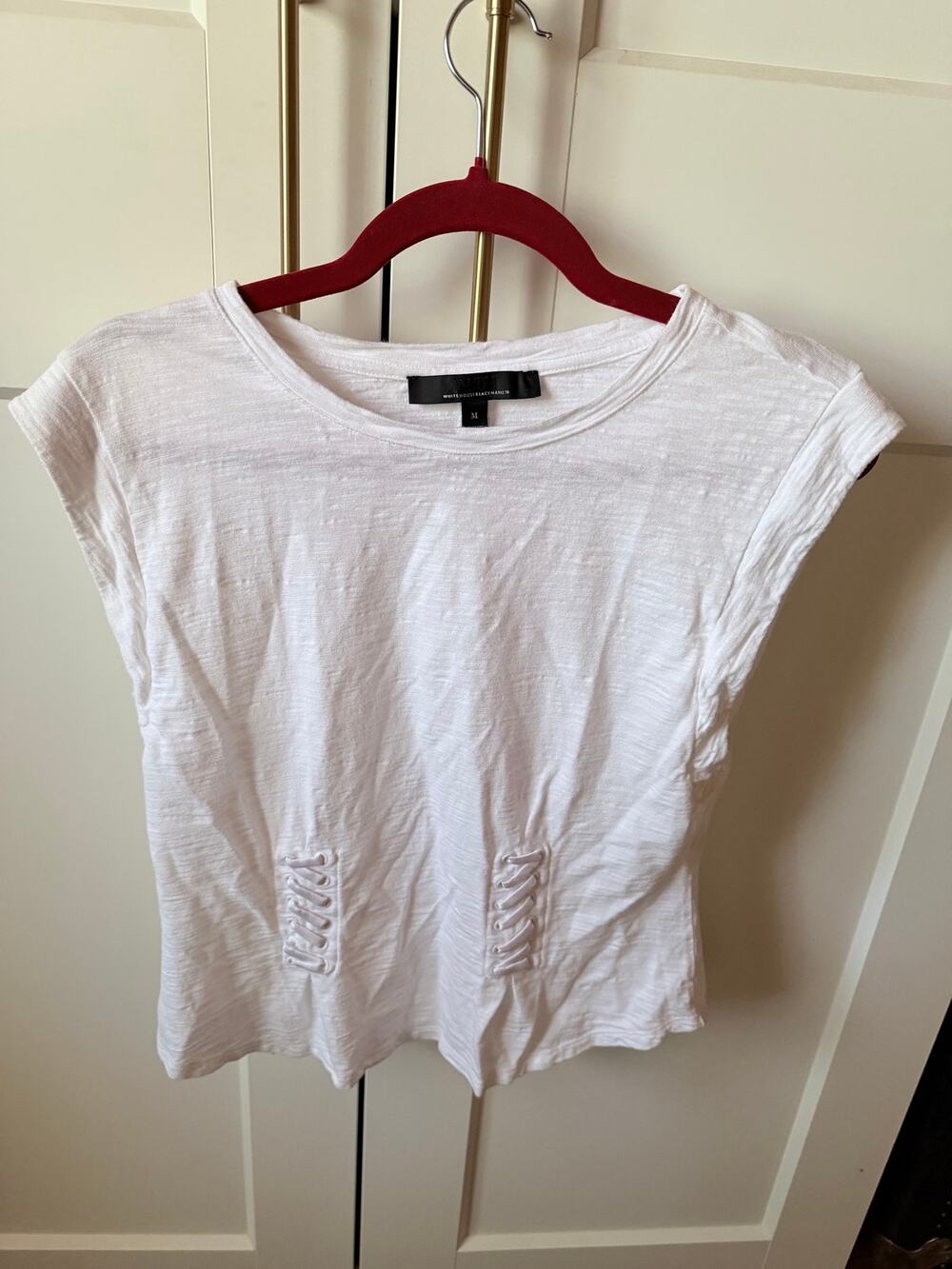 shirt with lace up corset details